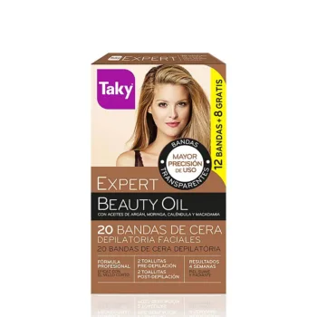 TAKY OILS NATURALES bandas cera facial depilatorias 20 u