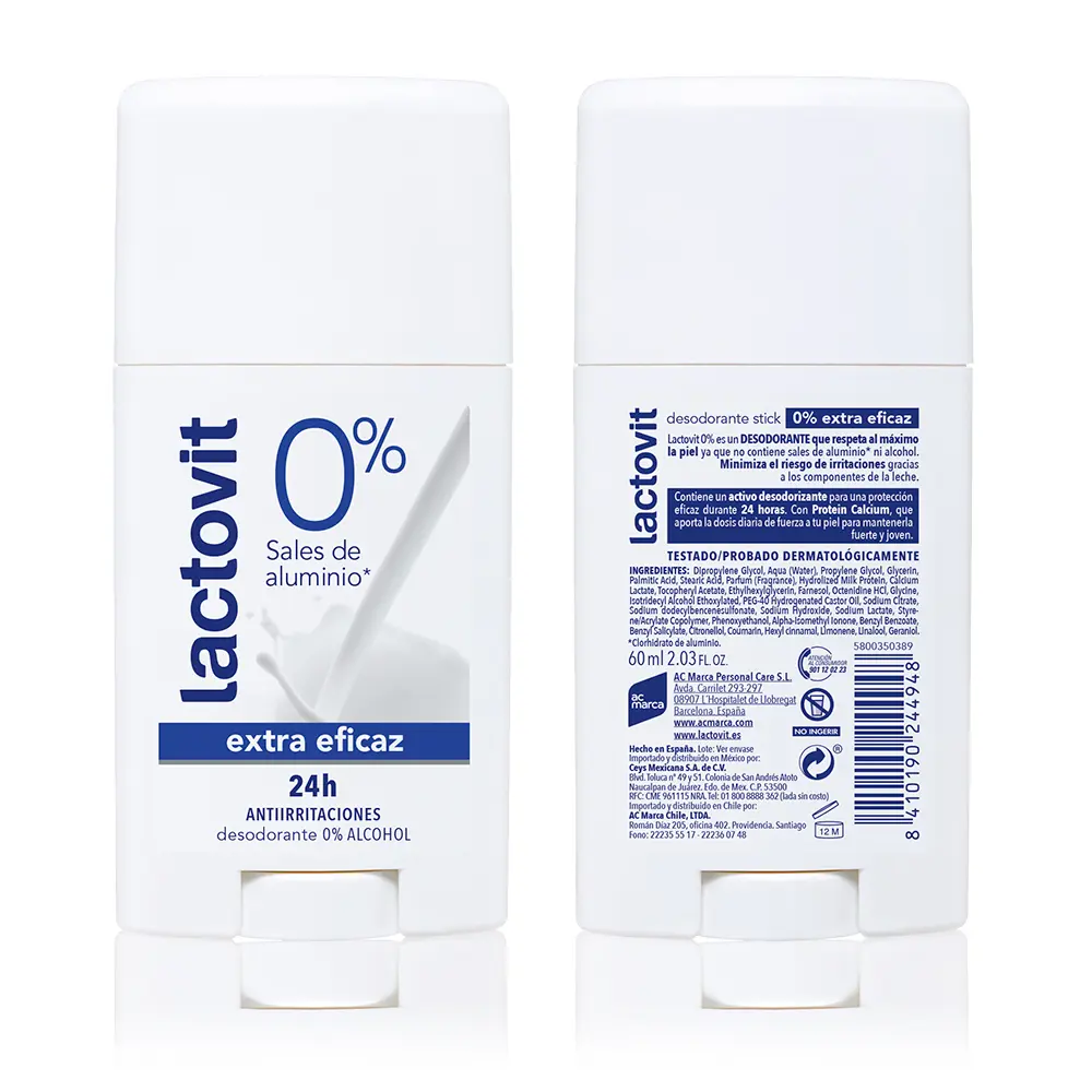 LACTOVIT ORIGINAL EXTRA EFICAZ 0% Deo Stick 60 ml