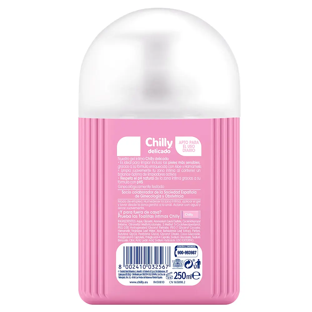 CHILLY+ DELICATE SENSITIVE SKIN PH 5 intimate gel 250 ml