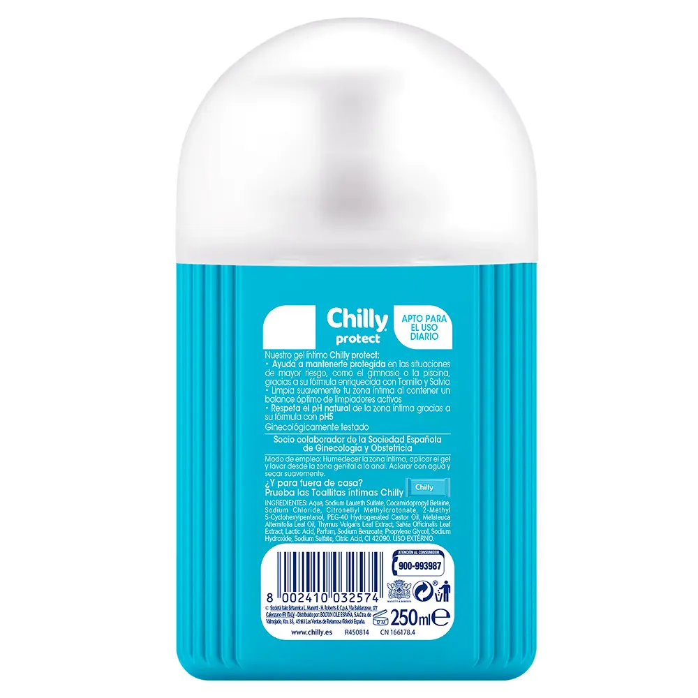 CHILLY+ PROTECTION SUPPLÉMENTAIRE Gel intime pH 5 250 ml