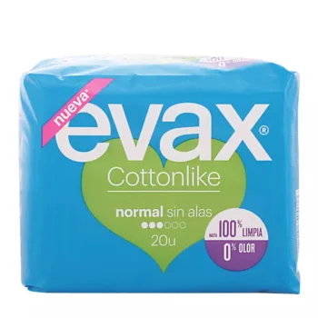 EVAX+ EVAX COTTONLIKE normal pads without wings 20 units