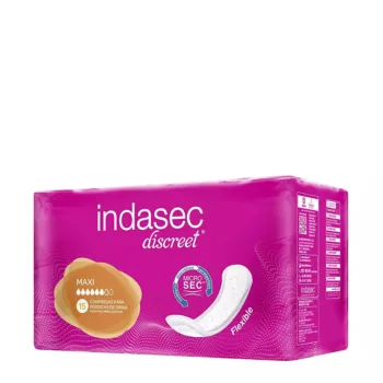 INDASEC DISCREET compresa incontinencia maxi 15 u