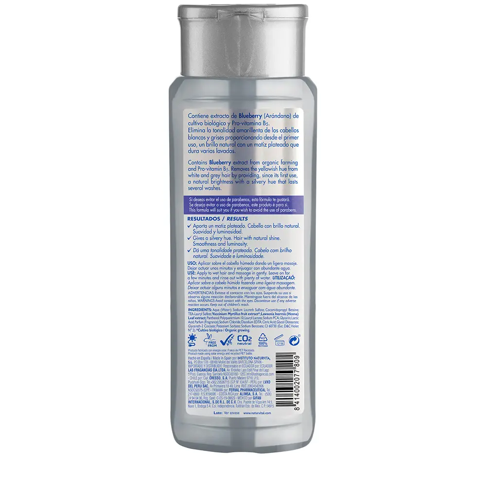 NATUR VITAL SHAMPOO SILVER white hair and grey 300 ml