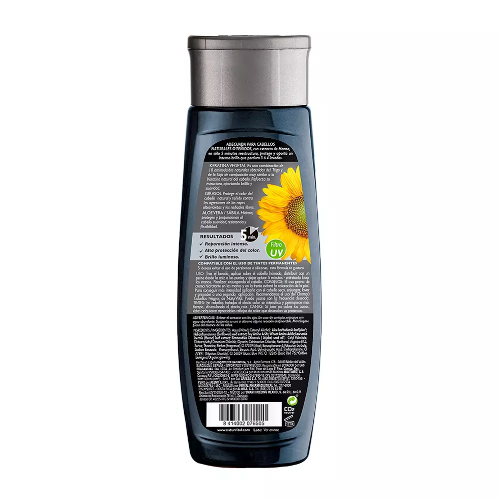 NATUR VITAL MASK COLOURSAFE black 300 ml