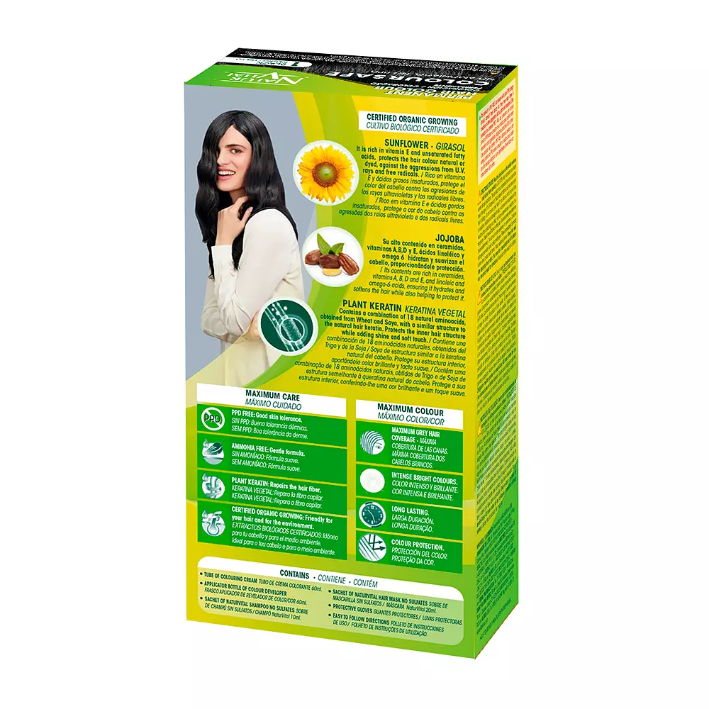 NATUR VITAL COLOURSAFE dye permanente #1-negro