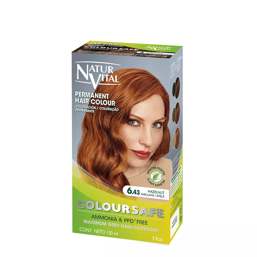 NATUR VITAL COLOURSAFE dye permanente #6.43-avellana NATUR VITAL COLOURSAFE dye permanente #6.43-avellana