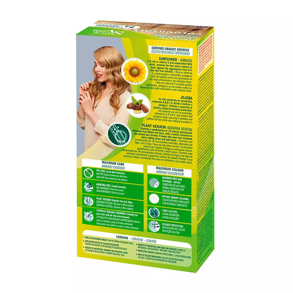 NATUR VITAL COLOURSAFE dye permanente #7.3-blonde dorado