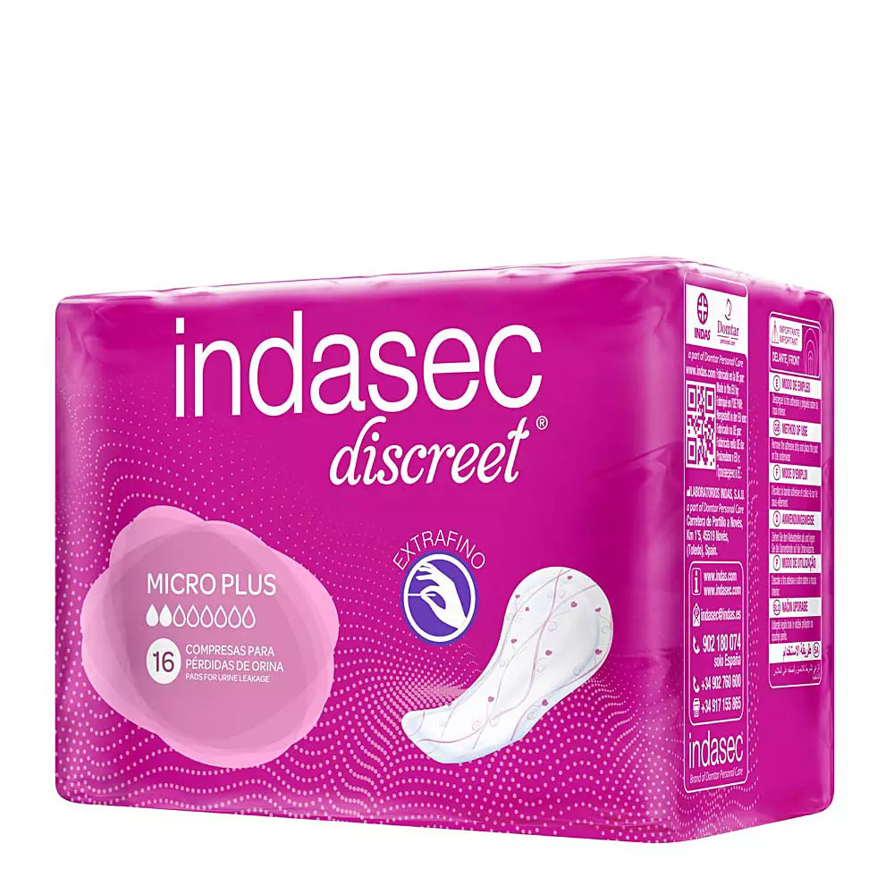 INDASEC DERMOSEDA compresa incontinencia micro plus 16 u INDASEC DERMOSEDA compresa incontinencia micro plus 16 u