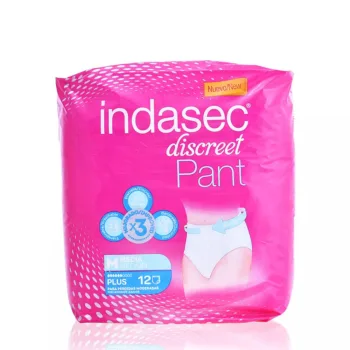 INDASEC PANT PLUS talla mediana 12 u