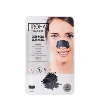 IROHA Bandes nasales DETOX CHARCOAL BLACK 5 unités