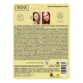 <span class="notranslate">IROHA TISSUE MASK</span> brightening vitamin C + HA 1 use