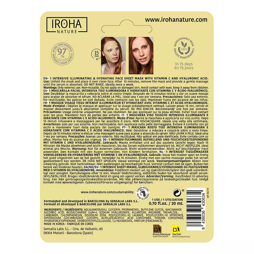 <span class="notranslate">IROHA TISSUE MASK</span> brightening vitamin C + HA 1 use <span class="notranslate">IROHA TISSUE MASK</span> brightening vitamin C + HA 1 use