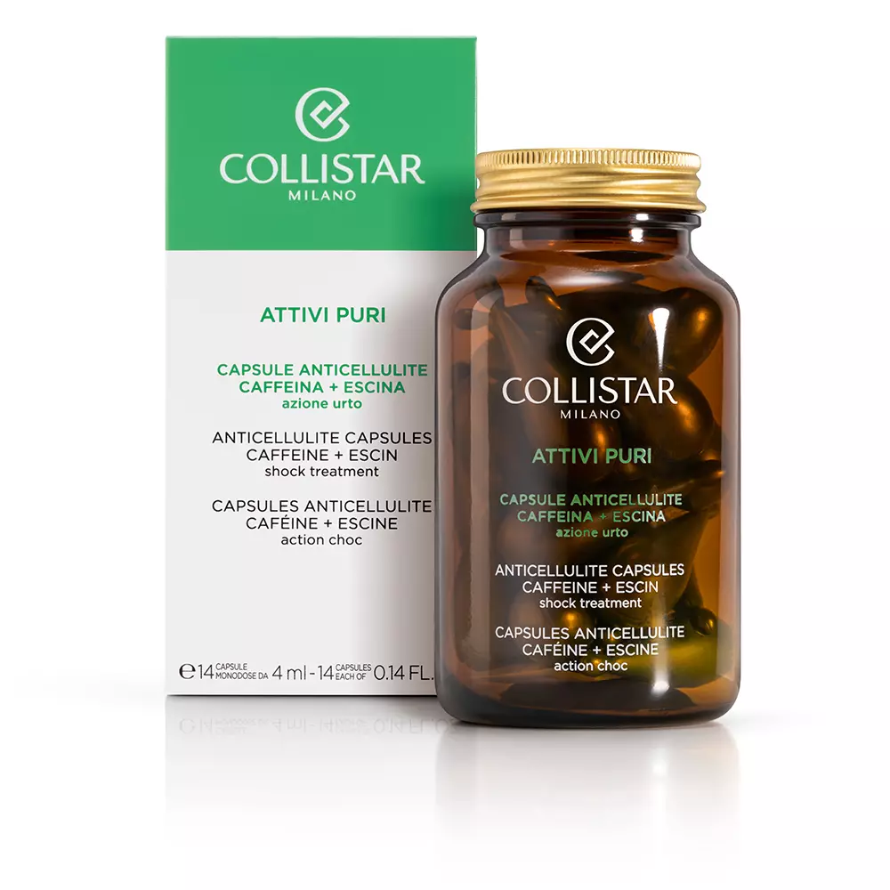 COLLISTAR ATTIVI PURI capsules anticelultico cafena + escina 14 u