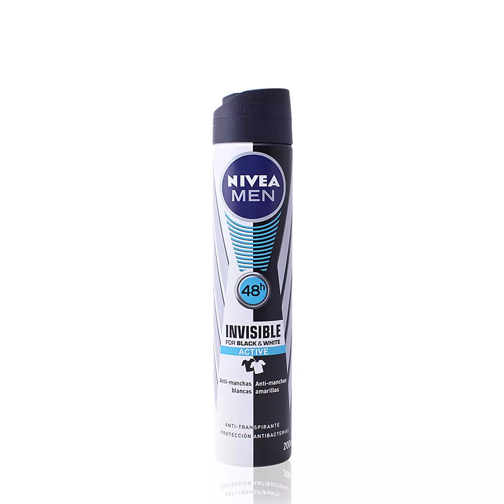NIVEA MEN BLACK & WHITE ACTIVE deodorantspray 200 ml NIVEA MEN BLACK & WHITE ACTIVE deodorantspray 200 ml