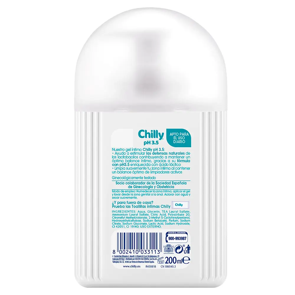 CHILLY+ EXTRA PROTECTION PH 3.5 intimate gel 200 ml