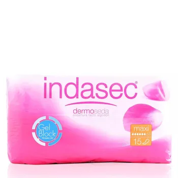 INDASEC DERMOSEDA compresa incontinencia maxi 15 u
