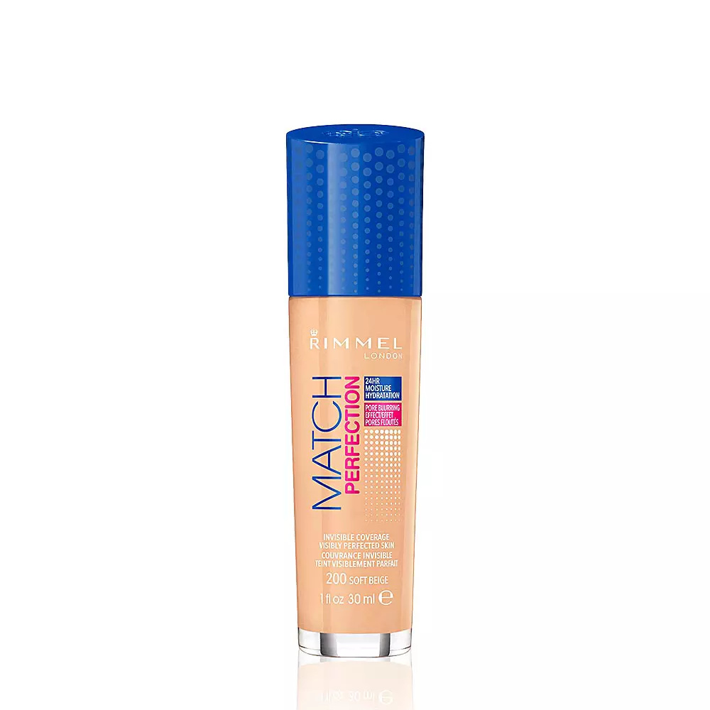 RIMMEL LONDON MATCH PERFECTION foundation #200 -soft beige RIMMEL LONDON MATCH PERFECTION foundation #200 -soft beige