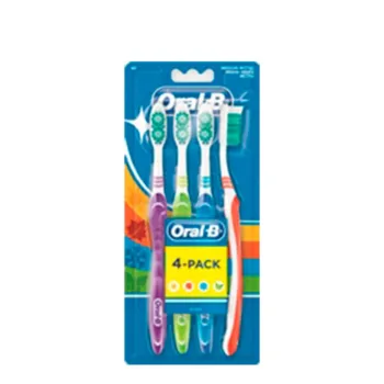 ORAL-B SHINY CLEAN brush dental #medium 4 u
