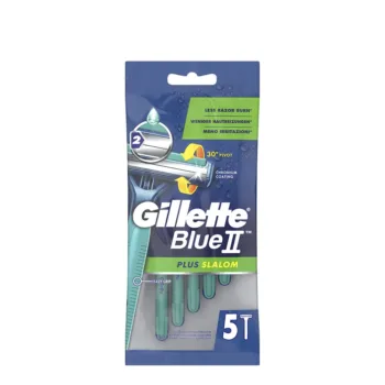 GILLETTE BLUE II PLUS SLALOM disposable razor blade 5 u