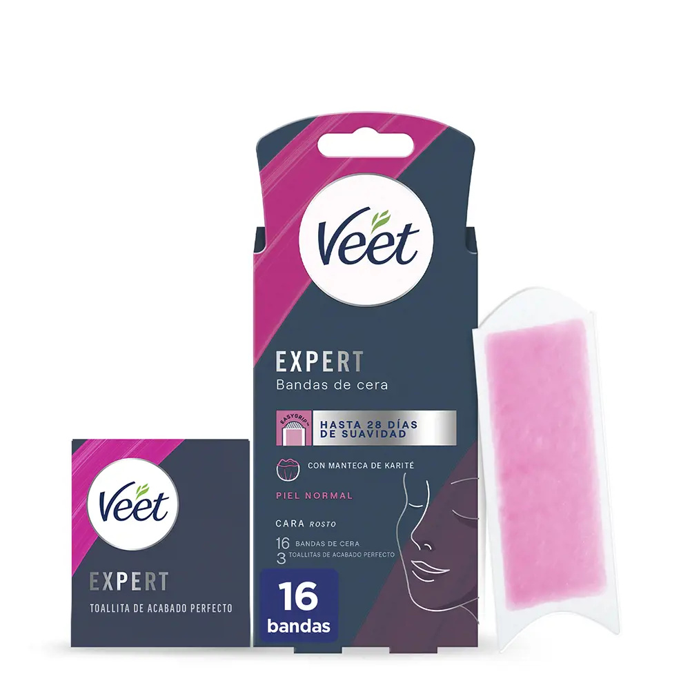 VEET WAX BANDS depilatory facial normal skin 16 u VEET WAX BANDS depilatory facial normal skin 16 u