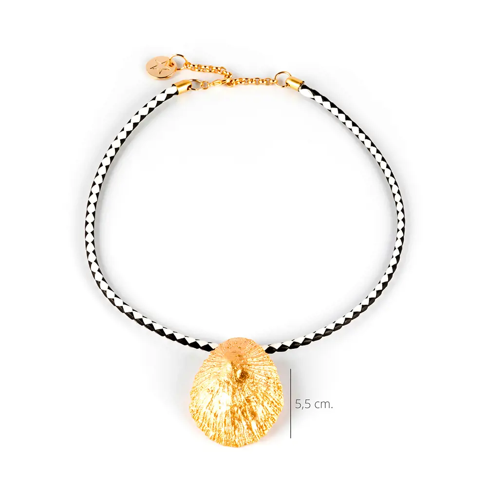 SHABAMA CALOBRA LUXE BLACK & WHITE necklace #shiny gold 1 u