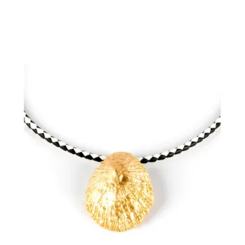 SHABAMA CALOBRA LUXE BLACK & WHITE necklace #shiny gold 1 u
