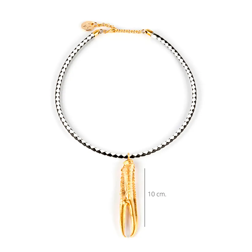 SHABAMA TUENT LUXE BLACK & WHITE necklace #shiny gold 1 u
