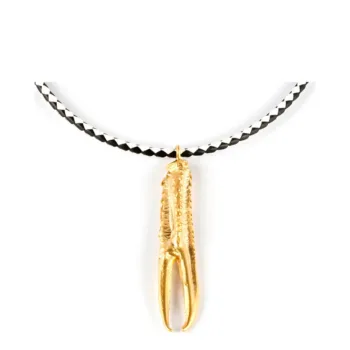 SHABAMA TUENT LUXE BLACK & WHITE necklace #shiny gold 1 u