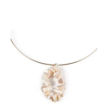 SHABAMA MISSISSIPPI LUXE necklace #PERLAS #shiny gold 1 u