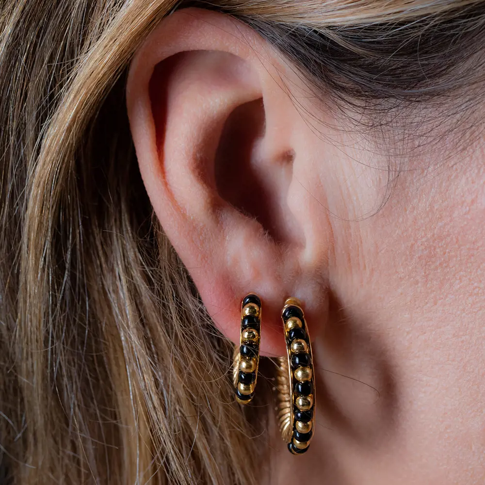 SHABAMA ETHIOPIA RED 2CM earrings #shiny gold 1 u SHABAMA ETHIOPIA RED 2CM earrings #shiny gold 1 u - Image 3