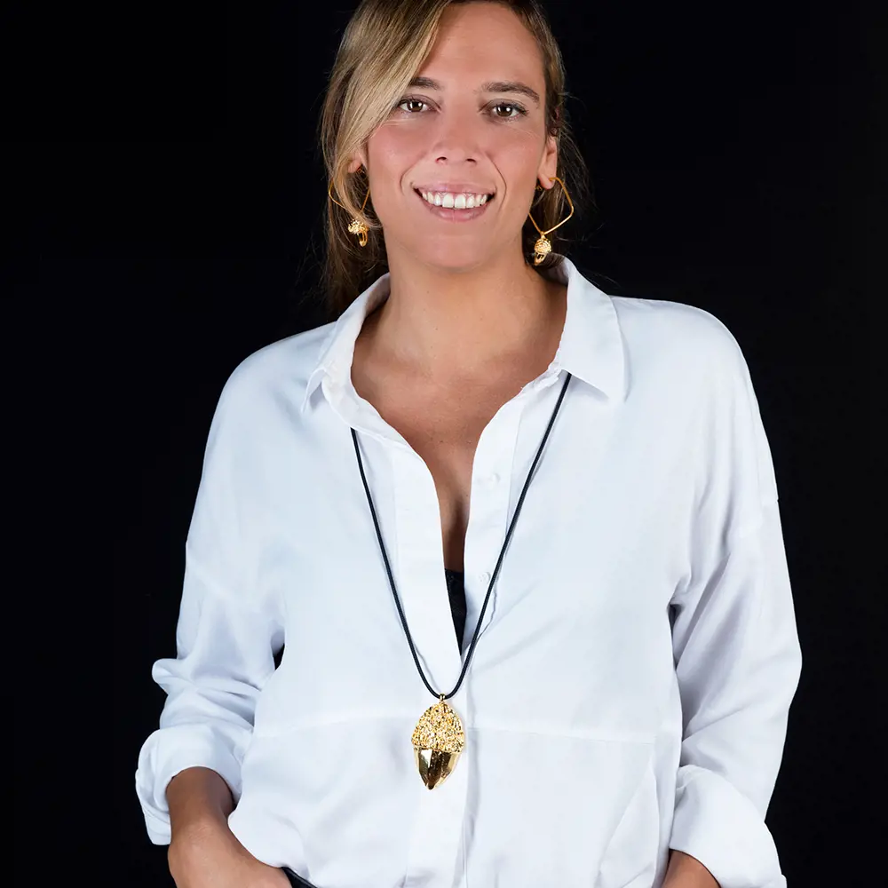 SHABAMA SQUARE ACORN earrings #shiny gold 1 u SHABAMA SQUARE ACORN earrings #shiny gold 1 u - Image 3