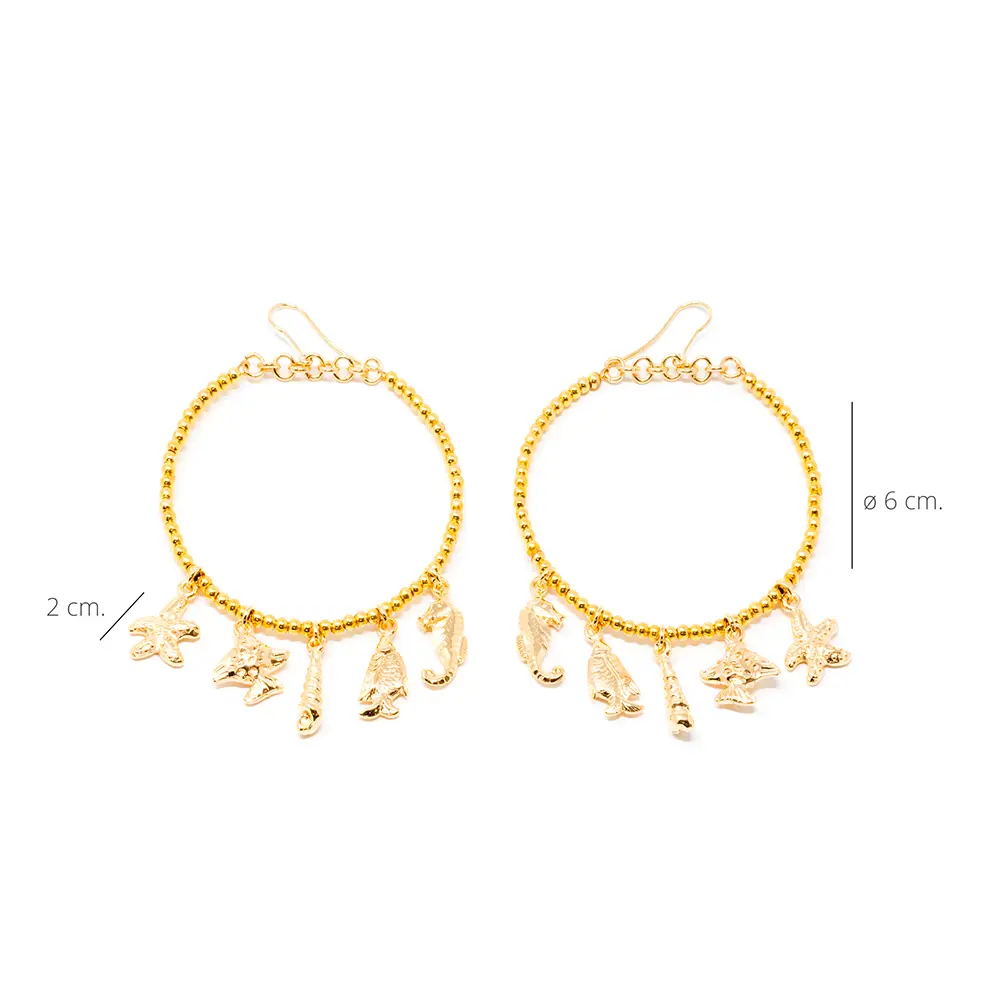 SHABAMA FORMENTOR earrings #shiny gold 1 u