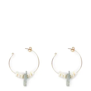 SHABAMA LAO GREEN 4CM pendientes #oro brillo 1 u