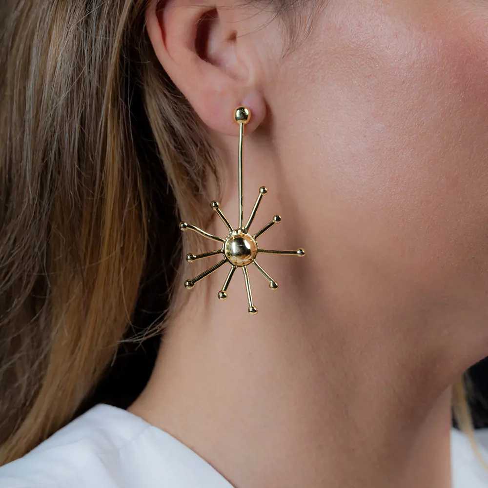 SHABAMA SUN earrings #shiny gold 1 u SHABAMA SUN earrings #shiny gold 1 u - Image 3