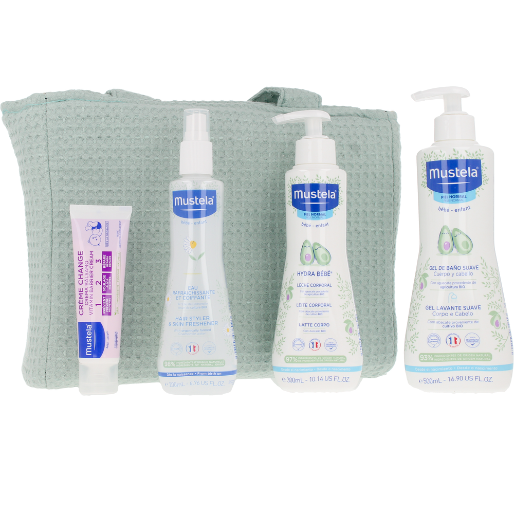 MUSTELA Mintfarbenes Trolley-Taschen-Set, 5-teilig MUSTELA Mintfarbenes Trolley-Taschen-Set, 5-teilig