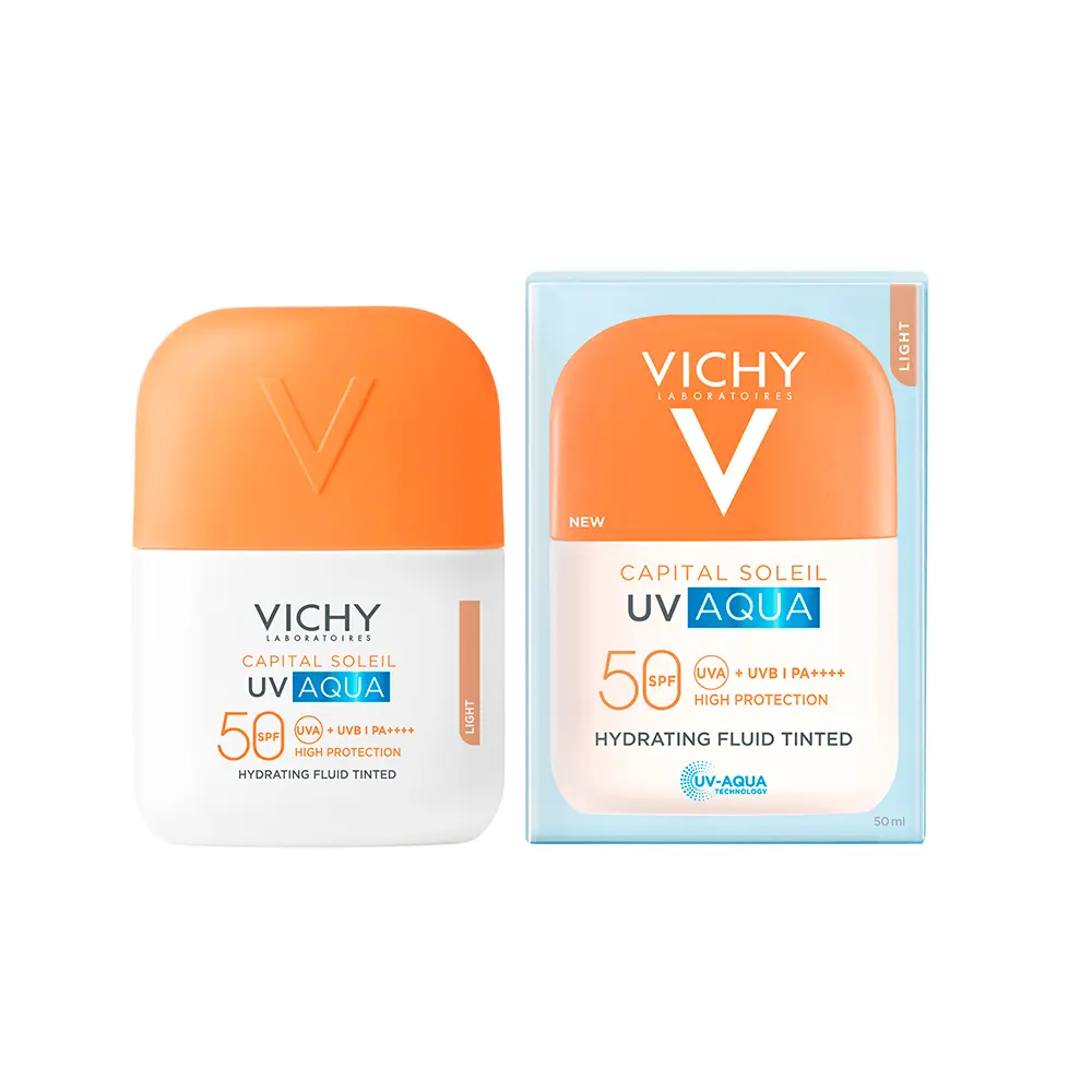 VICHY CAPITAL SOLEIL UV AQUA moisturizing fluid with color SPF50 #Light 50 ml