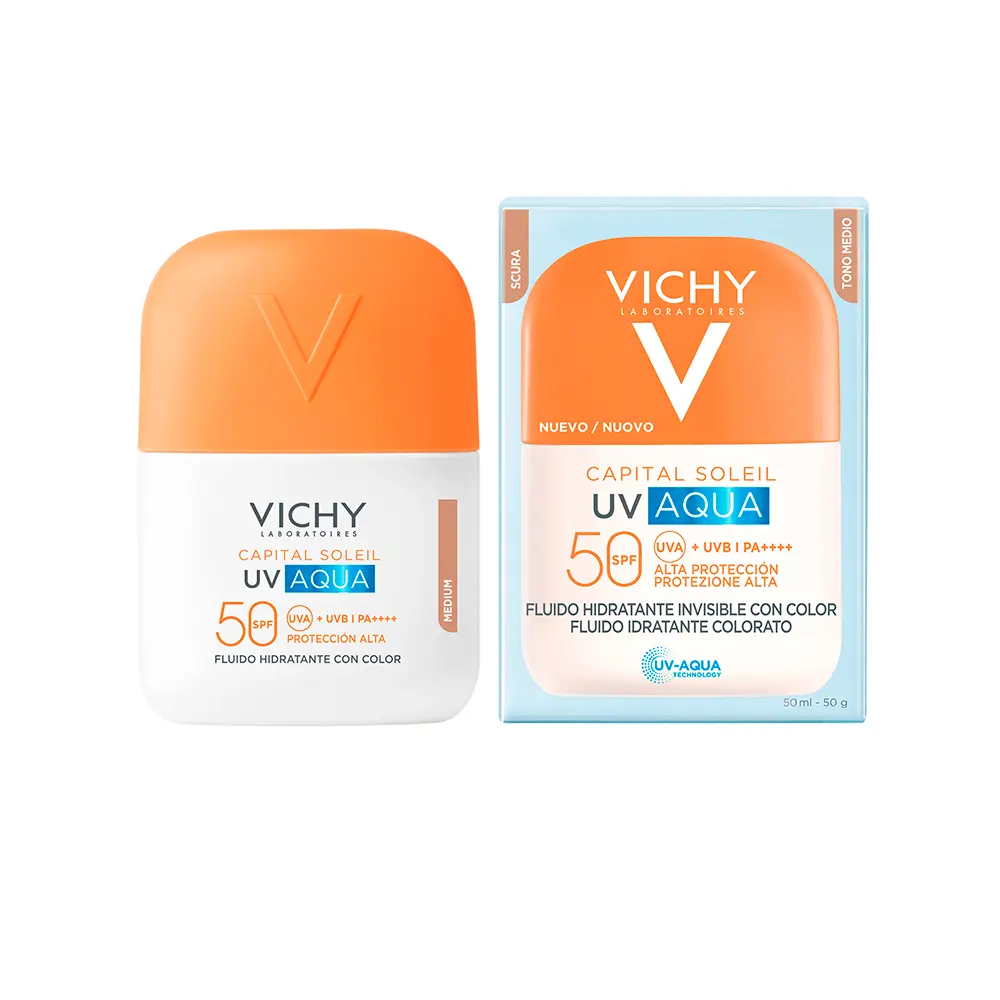 VICHY CAPITAL SOLEIL UV AQUA moisturizing fluid with color SPF50 #Medium 50 ml