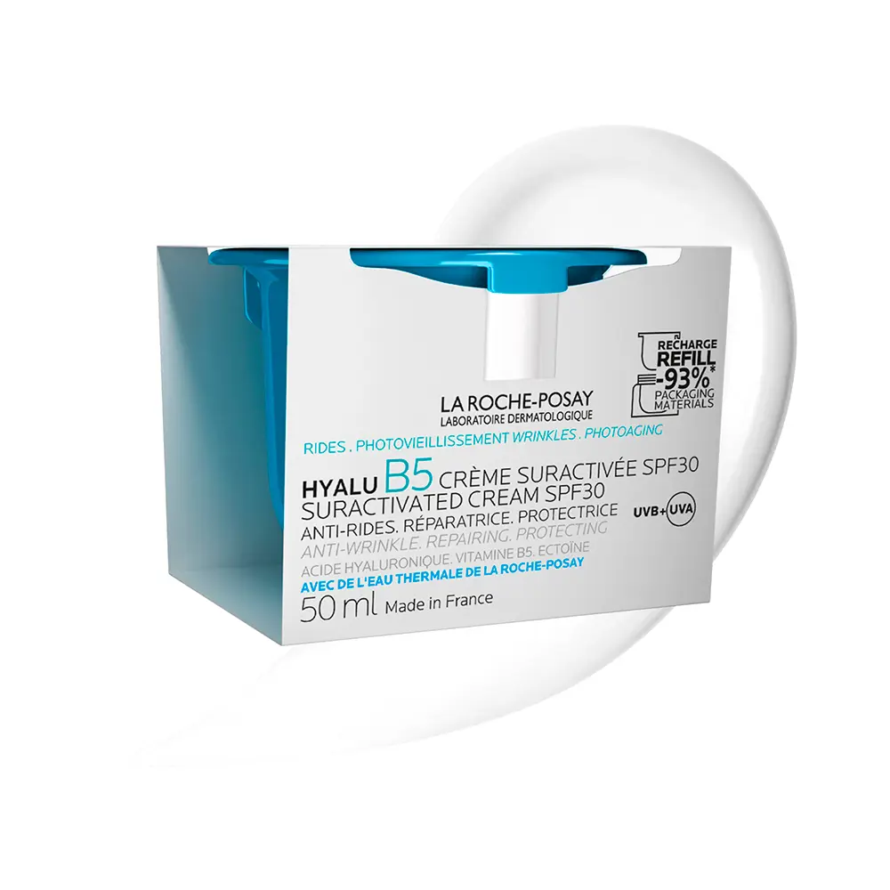 LA ROCHE POSAY HYALU B5 SURACTIVATED Hyaluronsäure-Creme für mehr Volumen und Reparatur SPF30 Nachfüllpackung 50ml LA ROCHE POSAY HYALU B5 SURACTIVATED Hyaluronsäure-Creme für mehr Volumen und Reparatur SPF30 Nachfüllpackung 50ml