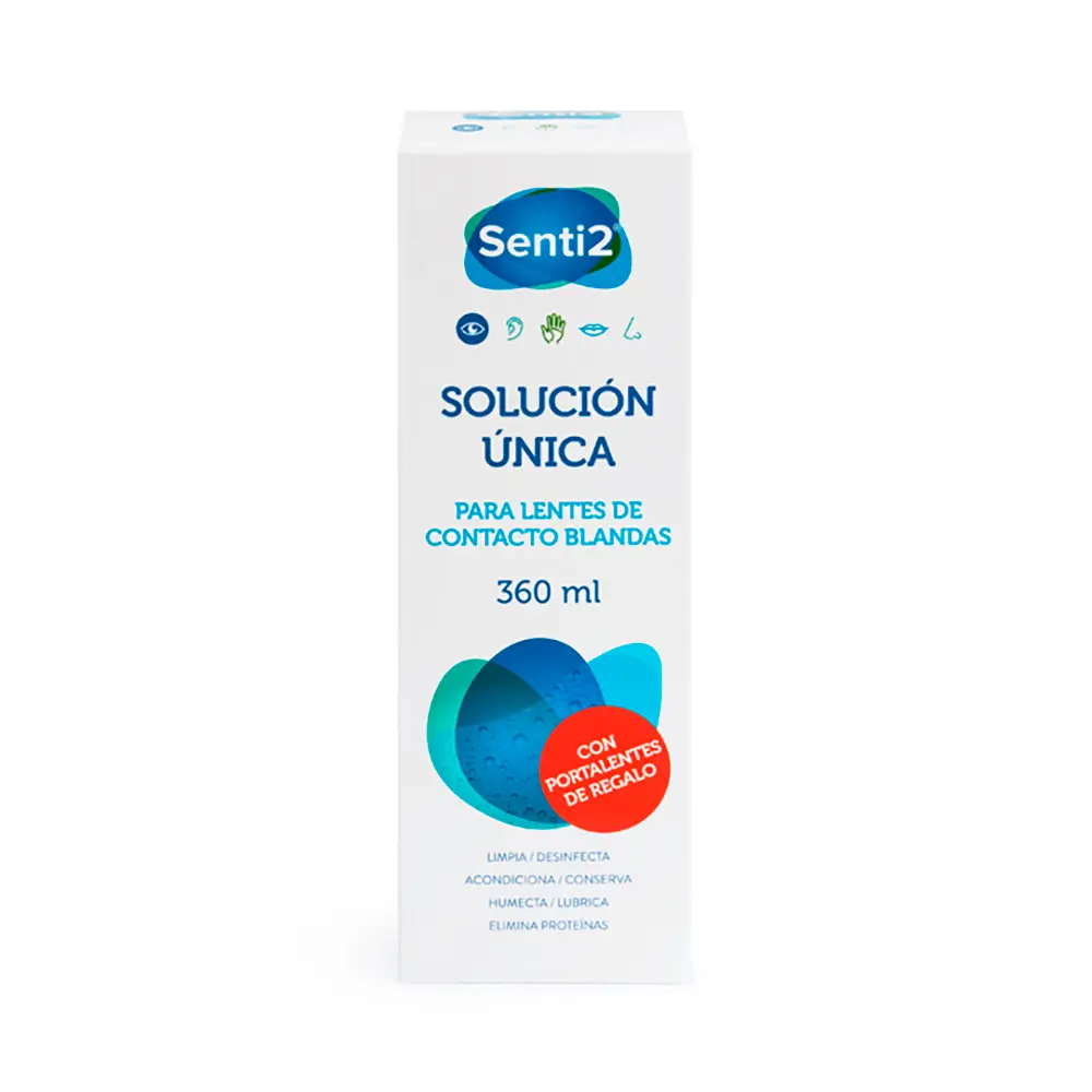 SENTI2 ONLY solution with hyaluronic acid + lens holder 360 ml