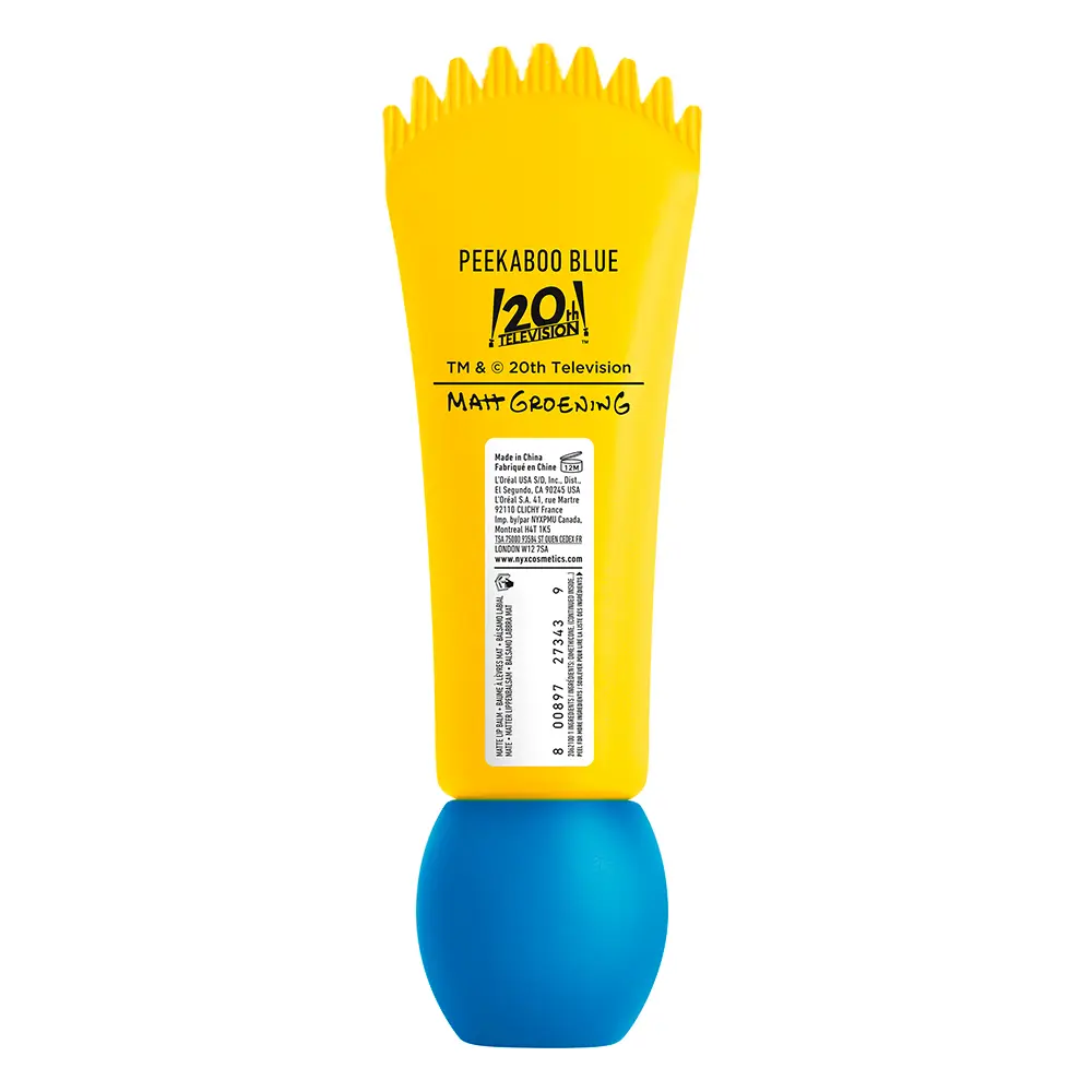 NYX PROFESSIONAL MAKE UP THE SIMPSONS SMUSHY mate lip balm #Peekaboo Blue 8 ml NYX PROFESSIONAL MAKE UP THE SIMPSONS SMUSHY mate lip balm #Peekaboo Blue 8 ml