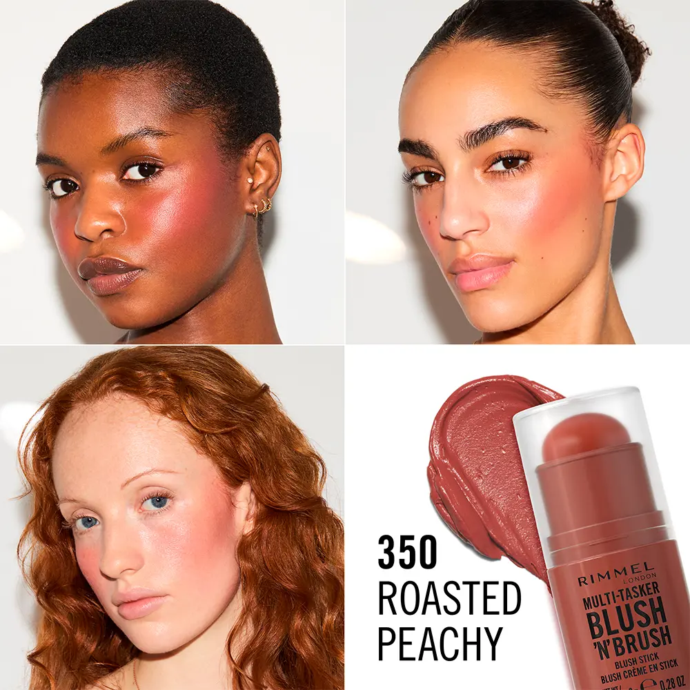 RIMMEL LONDON MULTI-TASKER BLUSH 'N' BRUSH stick #350-Roasted Peach 8 gr RIMMEL LONDON MULTI-TASKER BLUSH 'N' BRUSH stick #350-Roasted Peach 8 gr - Image 4
