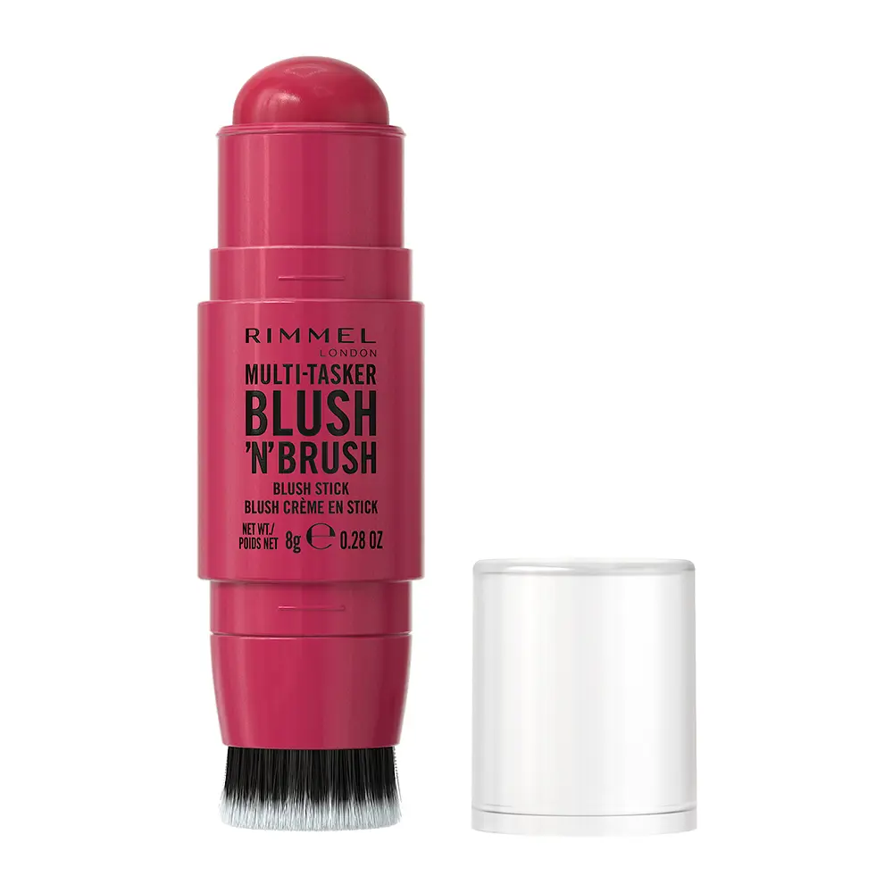 RIMMEL LONDON MULTI-TASKER BLUSH 'N' BRUSH stick #200-Fushia Glam 8 gr RIMMEL LONDON MULTI-TASKER BLUSH 'N' BRUSH stick #200-Fushia Glam 8 gr