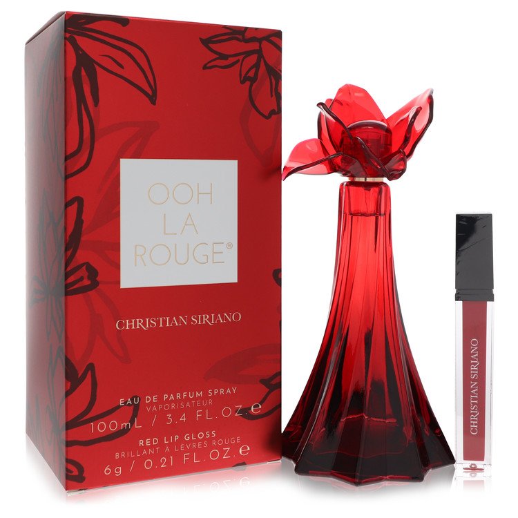 CHRISTIAN SIRIANO OOH LA ROUGE Eau De Parfum + 5 ml RED LIP GLOSS 100 ml for Women