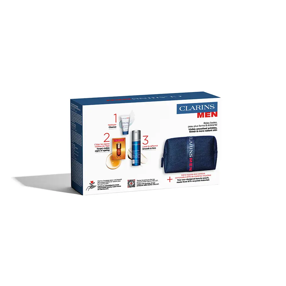 CLARINS MEN GEL CREAM ANTI-AGING AND FIRMING 4 pc SET