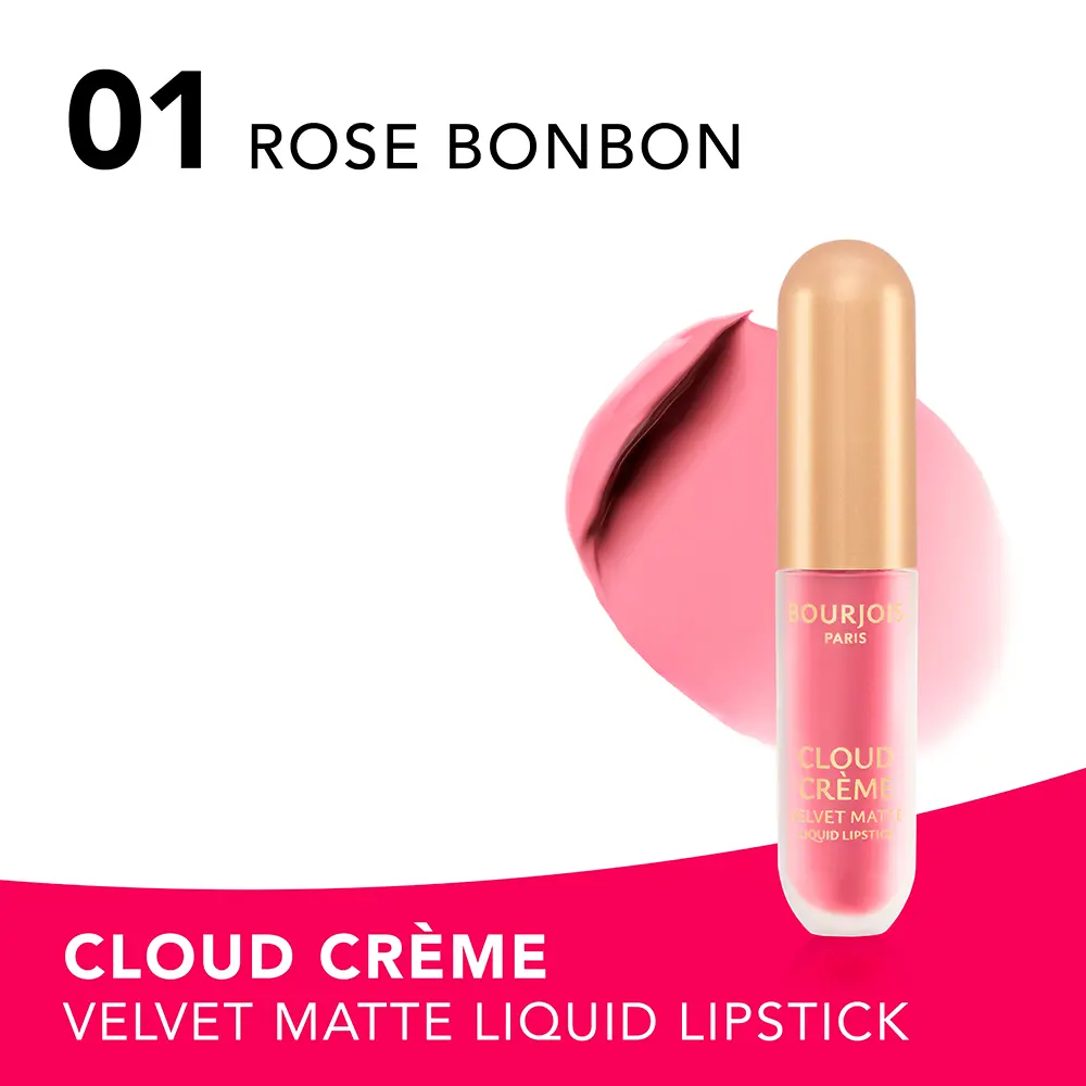 <span class="notranslate">BOURJOIS CLOUD CRÈME</span> Liquid Lipstick Velvet Matte Edition #01-Rose Bonbon 3 ml <span class="notranslate">BOURJOIS CLOUD CRÈME</span> Liquid Lipstick Velvet Matte Edition #01-Rose Bonbon 3 ml - Image 4