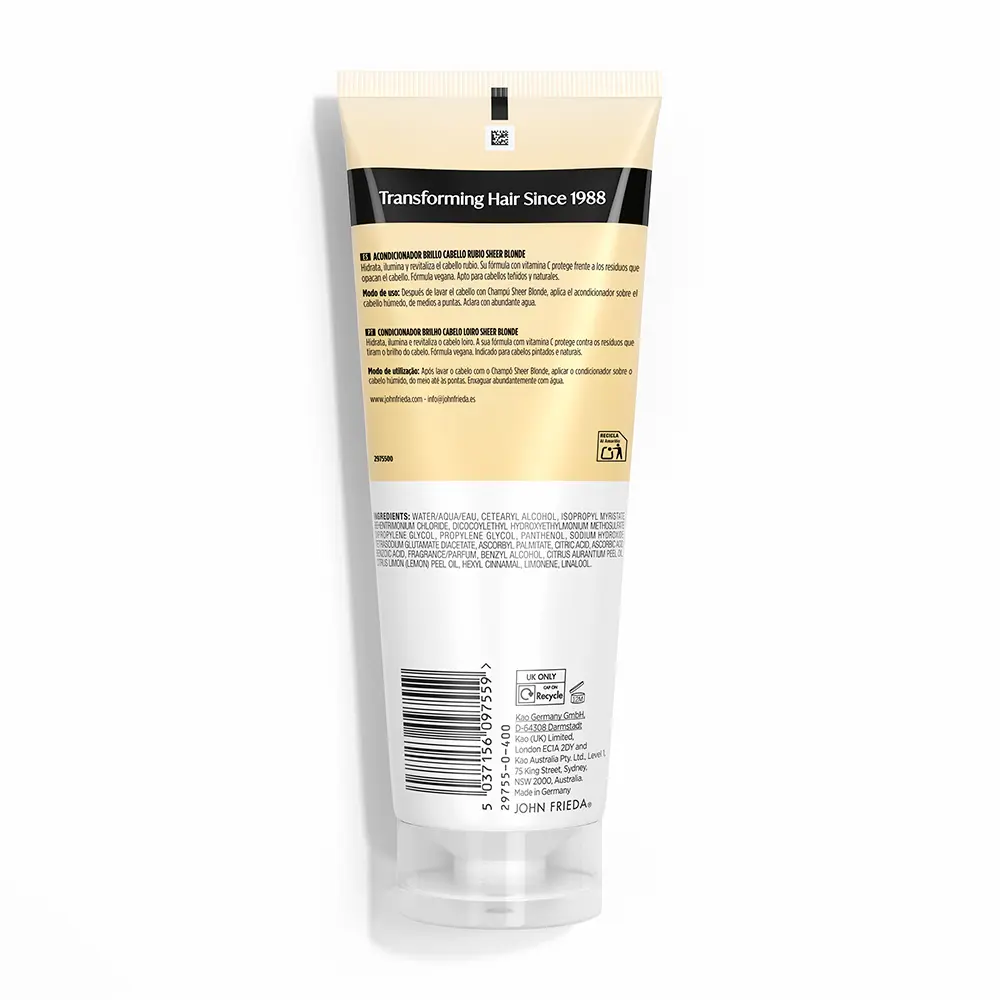 JOHN FRIEDA SHEER BLONDE illuminating conditioner 250 ml JOHN FRIEDA SHEER BLONDE illuminating conditioner 250 ml
