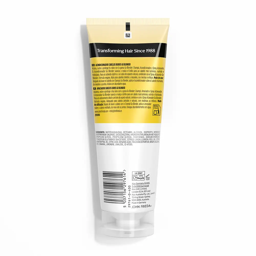 JOHN FRIEDA GO BLONDER progressive lightening conditioner 250 ml JOHN FRIEDA GO BLONDER progressive lightening conditioner 250 ml