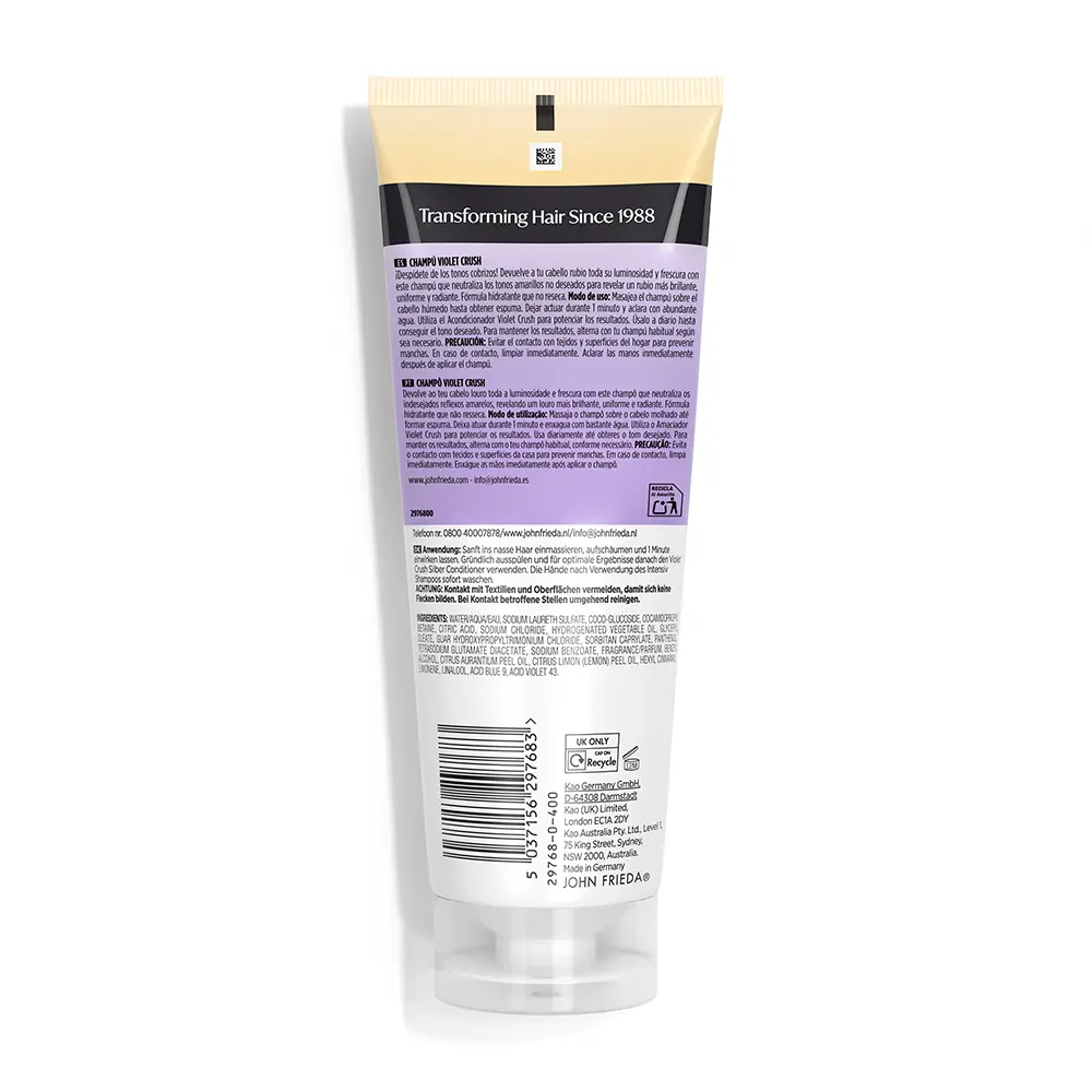 JOHN FRIEDA VIOLET CRUSH neutralizing shampoo 250 ml JOHN FRIEDA VIOLET CRUSH neutralizing shampoo 250 ml