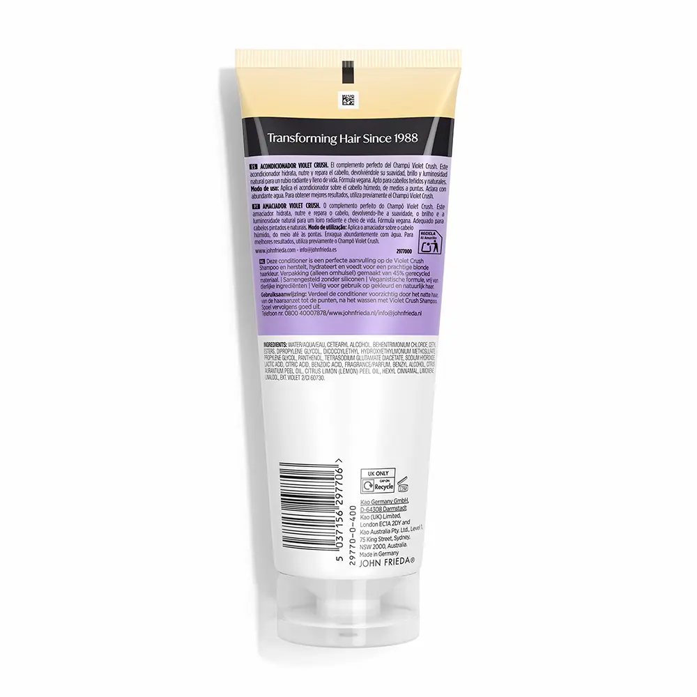JOHN FRIEDA VIOLET CRUSH neutralizing conditioner 250 ml JOHN FRIEDA VIOLET CRUSH neutralizing conditioner 250 ml