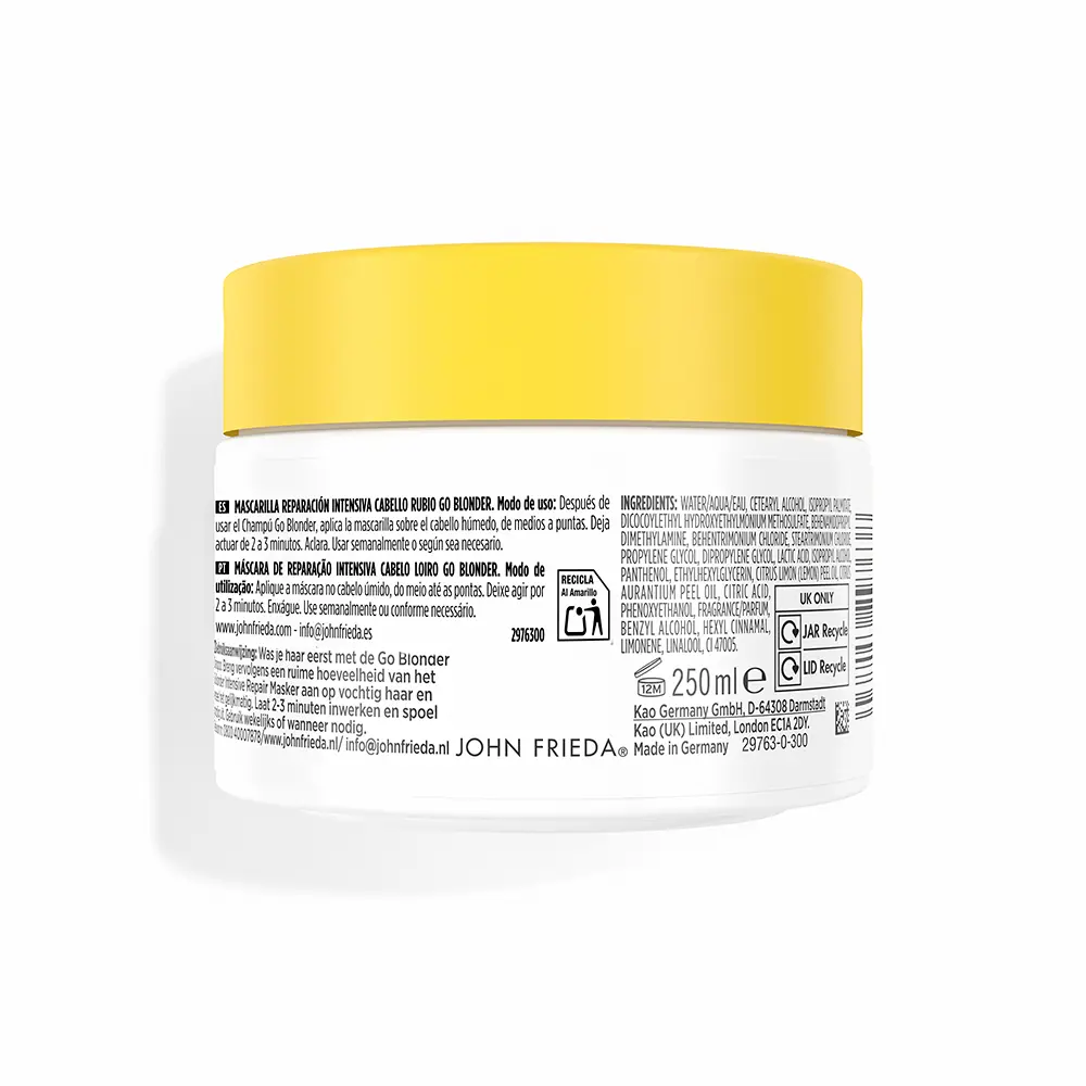 JOHN FRIEDA GO BLONDER intensive brightening mask 250 ml JOHN FRIEDA GO BLONDER intensive brightening mask 250 ml